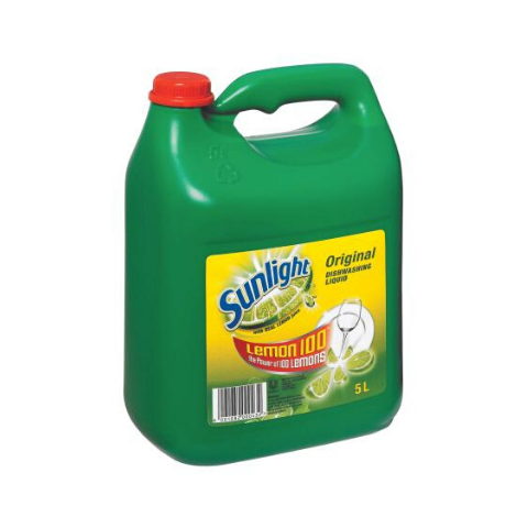 *Cleaning Supplies: Sunlight Dishwashing Liquid 5L